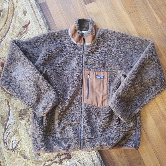Patagonia Men's Retro-X Fleece Zip Up - Brown - EUC